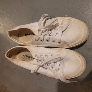 Superga Beige Canvas Sneakers